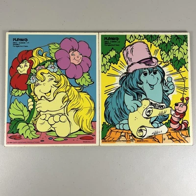 Lote de 2 rompecabezas vintage Playskool Snugglebumms suave y cálido coleccionables Foto 1 de 4