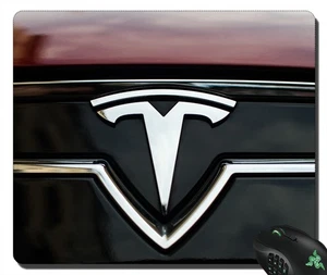 Tesla Electric Cars Logo mousepad lock edge macbook asus acer hp PC 1 - Picture 1 of 3
