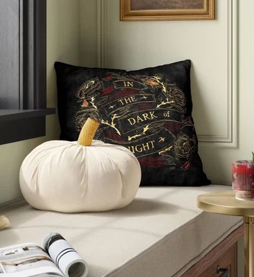 Umbral Crema Terciopelo Decorativo Calabaza Felpa Almohada Otoño Bruja Capricho Foto 1 de 4