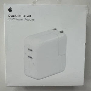 Apple 35W Dual USB Type-C Port Power Adapter MNWP3AM/A White - Photo 1 sur 3