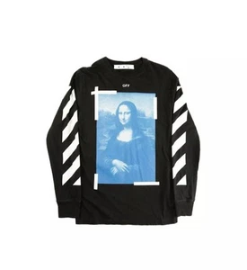 Off-White Mens Mona Lisa Black Long Sleeve T Shirt Small Black - Bild 1 von 5