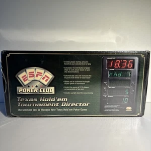 ESPN Poker Club Texas Hold’em Director de Torneos Dispositivo de Gestión de Juegos-Sellado - Imagen 1 de 5
