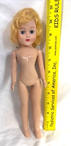 Vintage Hard Plastic Doll Sleep Eyes Moveable Arms/Legs - Picture 1 of 13