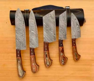 Heritage Forjado Damasco Acero 5 Piezas Chef Set - Juego Premium Artesanal - Imagen 1 de 3