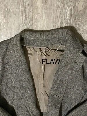 Harris Tweed Mens Oversized Handwoven Wool Trench Rehab Overcoat - Image 1 of 4