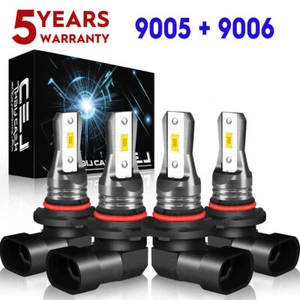 White LED Headlights Bulbs Hi/Lo Lights For Dodge Charger Sedan 4-Door 2006-2010 - Picture 1 of 13