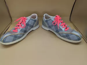 Dexter Ana Women's Slide-Rite Bowling Shoes 8.5 M ~ Gray Pink Plaid | B4257-5 - Picture 1 of 7
