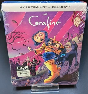 NEW Coraline 4K UHD + Blu-Ray Limited Edition Steelbook (Laika) - Picture 1 of 6