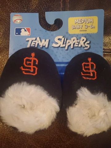SF GIANTS- MLB Baseball Baby Team Slippers/Shoes 3-6 Months Med -NEW Cover