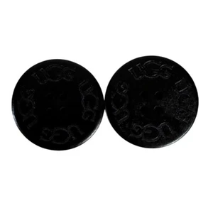 UGG Black 4 Hole Replacement Buttons Set Of 2 Classic Accessory Shoe Repair - Picture 1 of 4