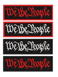 We The People US Constitution toppa morale ricamata americana IRON ON/SEW ON - Foto 1 di 8