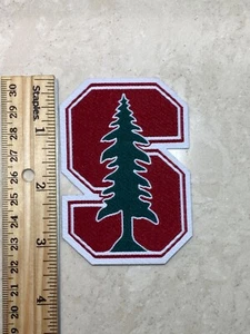 Stanford University Cardinal S Logo Iron On or Sew On Patch 3 1/4 in x 2 1/4 in - Picture 1 of 2