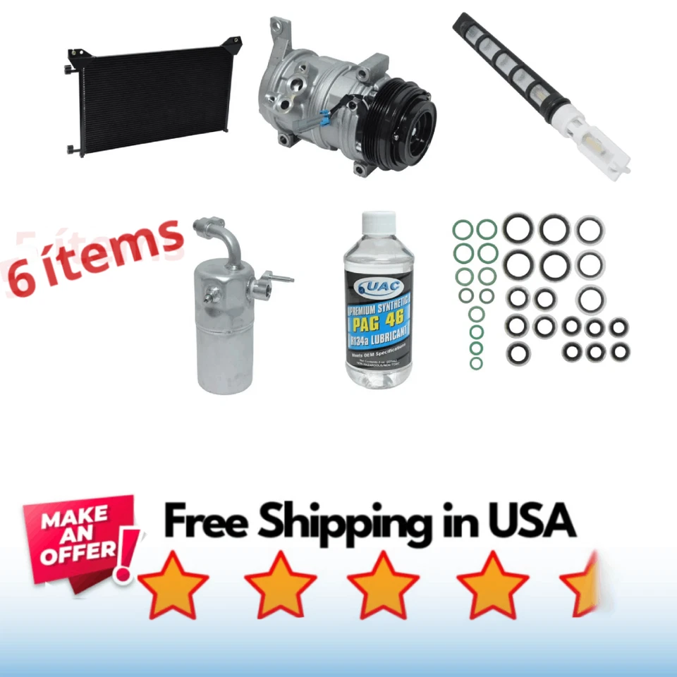 Kit Compressor A/C Fit GMC Sierra 1500, 2500, 3500 HD02-06, Hummer H2 03-09 - Image 1 of 1