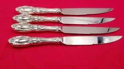 Juego de 4 cuchillos para carne dentados King Richard by Towle Sterling hechos a medida Foto 1 de 3