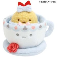 SAN-X Sumikko Gurashi in Wonderland Ebi furai & Tea cup Tenori Plush 2 pcs Japan