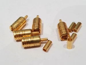 5 Pieces SMB Male Plug Coaxial Connector to suit RG178, RG196 High Quality - Foto 1 di 5