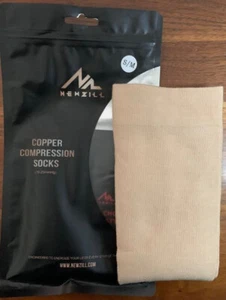 Newzill Copper Compression Socks, 2 Pair, Nude, Men's S/M, New in Package - Picture 1 of 3