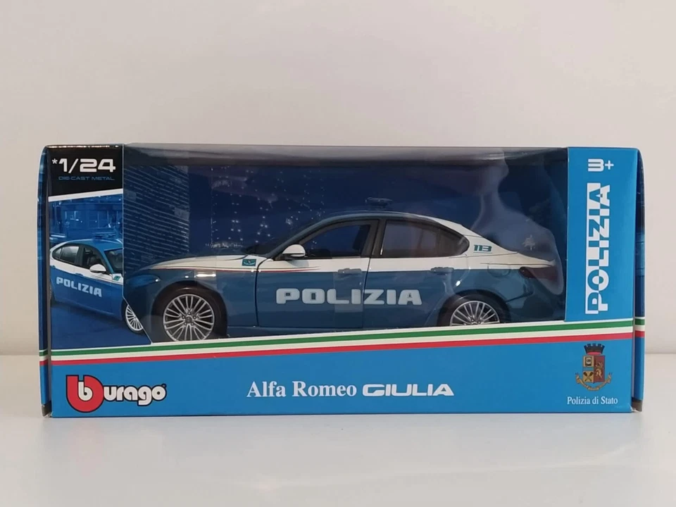 ALFA ROMEO GIULIA POLIZIA - BURAGO 1:24 GM Shop - Immagine 1 di 1