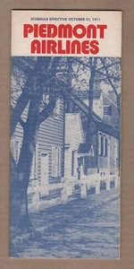 Piedmont Airlines Timetable October 31, 1971 = - Picture 1 of 1