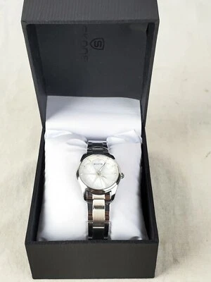 Reloj para mujer Skone esfera corazón acero inoxidable 7291L con caja Foto 1 de 4
