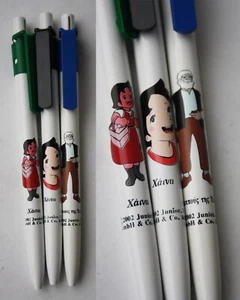 3X RARO GRIEGO 2002 HEIDI CHICA DE LOS ALPES BOLÍGRAFOS PAPELERÍA JUEGO NUEVO NO FUNCIONA - Imagen 1 de 4