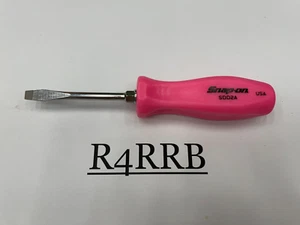 Snap-on Tools USA NEW PINK Hard Handle 3/16" Flat Head Screwdriver SDD2AP - Picture 1 of 7