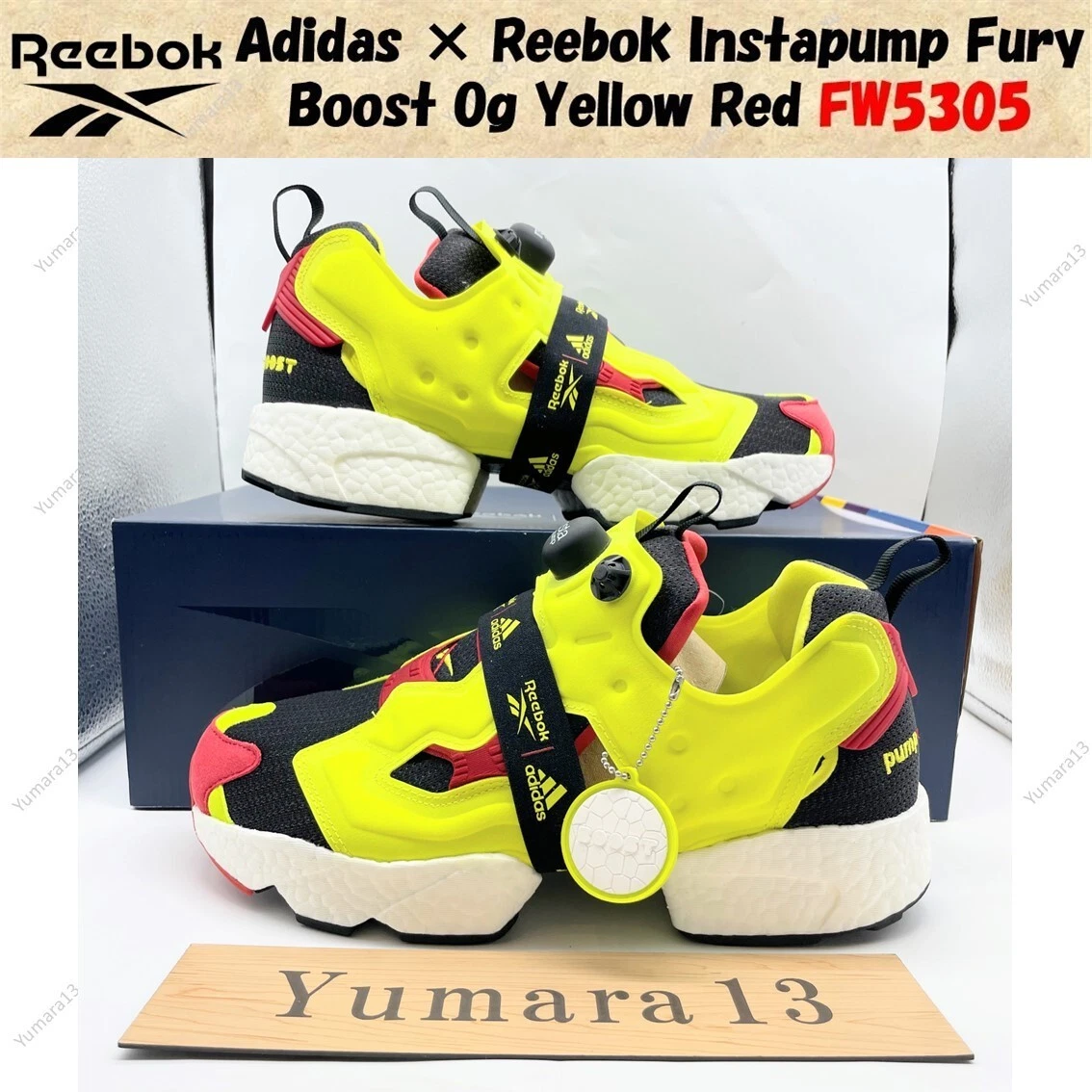 【新品未使用】Reebok INSTAPUMP FURY　26.5cm Preços baixos em Reebok InstaPump Fury OG Scarlet Yellow | eBay