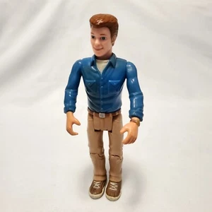 2002 Fisher Price Loving Family Dollhouse Hombre Padre Muñeca Figura Camisa Azul - Imagen 1 de 5