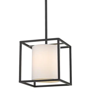 Golden Lighting Manhattan 1 Light Mini Pendant, Matte Black - 2243-M1LBLK-MWS - Picture 1 of 1
