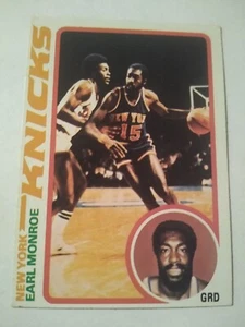 1978-79 EARL MONROE TOPPS NBA CARD #45 NUEVA YORK KNICKS THE PEARL NY - Imagen 1 de 2