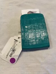 Nancy Gonzalez Green Crocodile blackberry NWT Note Card Holder Case 4x2 - Picture 1 of 5