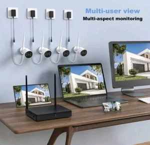 TOPVISION Wireless Security 4Camera System JQ6026HEC , 8CH 3MP 1080P NVR Openbox - Picture 1 of 8
