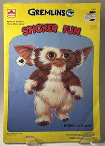 Golden Gremlins Sticker Fun Lick and Stick Coloring Book 1984 Vintage - Picture 1 of 9