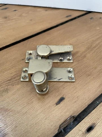 Reclaimed Sash Window Lock Latch Fastener Reeded / Beehive Cover