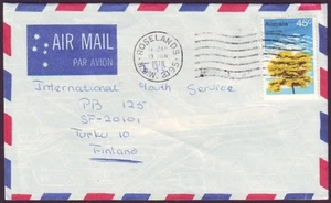 1978 COMMERCIAL COVER WITH CONTEMPORARY USE OF 45c TREE SOLO - FINLAND ADDRESSEE - Picture 1 of 1