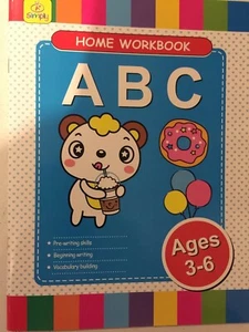 A B C CHILDREN'S LEARNING - HOME WORKBOOK A B C AGE 3-6 40 PAGE BOOKLET - Foto 1 di 3