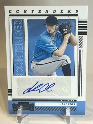 Jake Eder Contenders Autograph Auto 2021 Panini Contenders #CA-JE Miami Marlins - Image 1 of 2