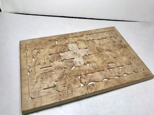 Vintage Hand Made Puzzle Birds Eye Maple Wood Animals 9x6 inches - Picture 1 of 9