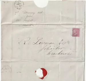 1856 =864= REGISTRO POZZI NUMERICI E/L 4d PICCOLA GIARRETTIERA SG62 CAT £780 EDWd PARFITT - Foto 1 di 3