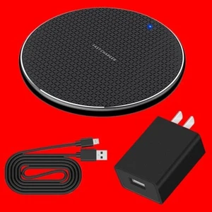 Wireless Charger Fast Charging Pad Mat Power Adapter for OnePlus 9 Pro CellPhone - Picture 1 of 1