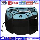 Claw Print Foldable Pet Cat Dog Tent House Guard Playpen Fence (Sky Blue)