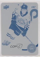 2021-22 Upper Deck CHL Printing Plate Cyan 1/1 Anthony DiCesare #96 0c3