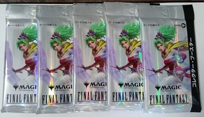 MTG Final Fantasy Collector Booster 5 Packs Sealed Japanese Magic The Gathering - Image 1 of 2