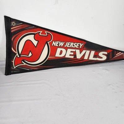 De colección NJ New Jersey Devils Wincraft NHL Campeones Banderín Hockey EE. UU. Foto 1 de 4