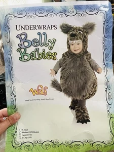 Underwraps Belly Babies Wolf Halloween Costume Size 2T 4T Child Kid Fuzzy Furry - Picture 1 of 14
