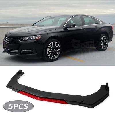 Divisor de alerón labial de parachoques delantero de fibra de carbono para Chevrolet Impala LT 2014-2020 Foto 1 de 4