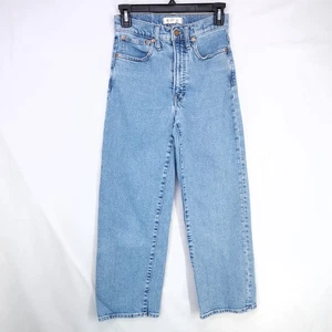 Madewell The Perfect Vintage Wide-Leg Crop Jean Size 24 Medium Wash - Picture 1 of 13