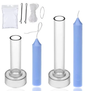 Taper Candle Mold Set-2PC Pillar Candle Molds -Perfect for Making Emergency C... - Picture 1 of 9