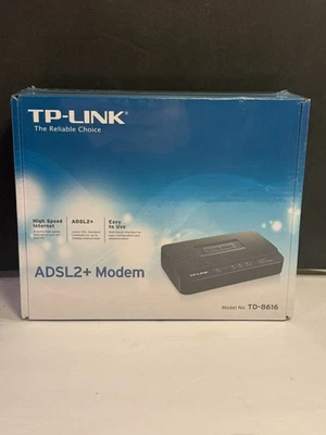 TP-Link ADSL2+ Modem 24Mbps Downstream Bandwidth TD-8616 BRAND NEW - Image 1 of 3