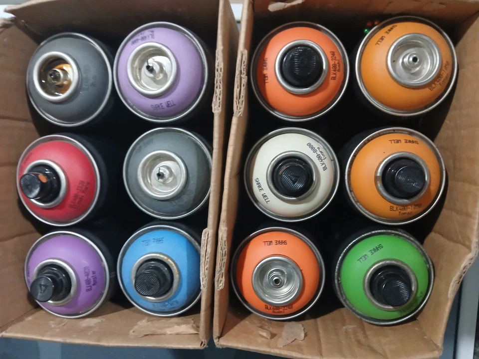 12 Pack - Montana Black, 400ml spray cans, Assorted colors... - Image 1 of 1